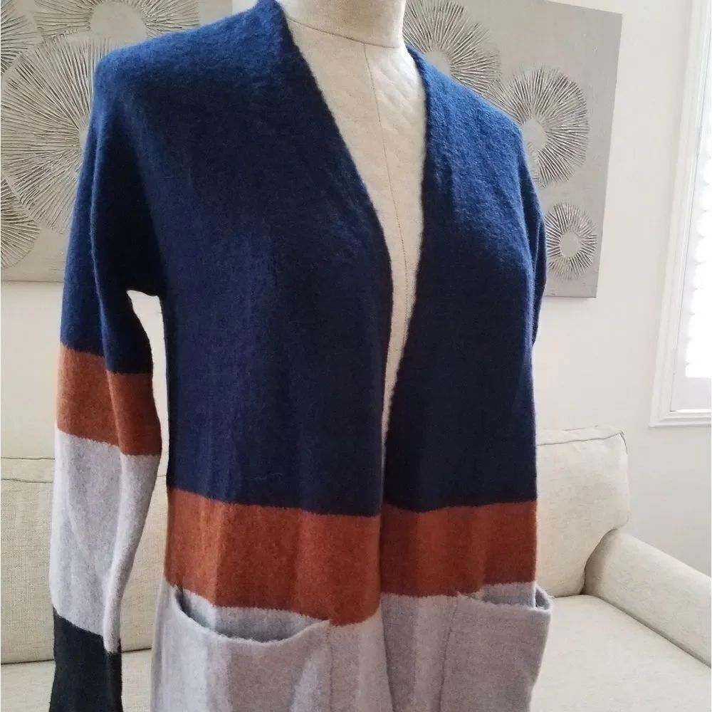 Love by Design Colorblock Cardigan sz Large - Picture 4 of 8